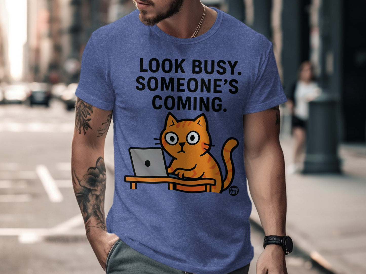 Look Busy Someone's Coming Cat Design product