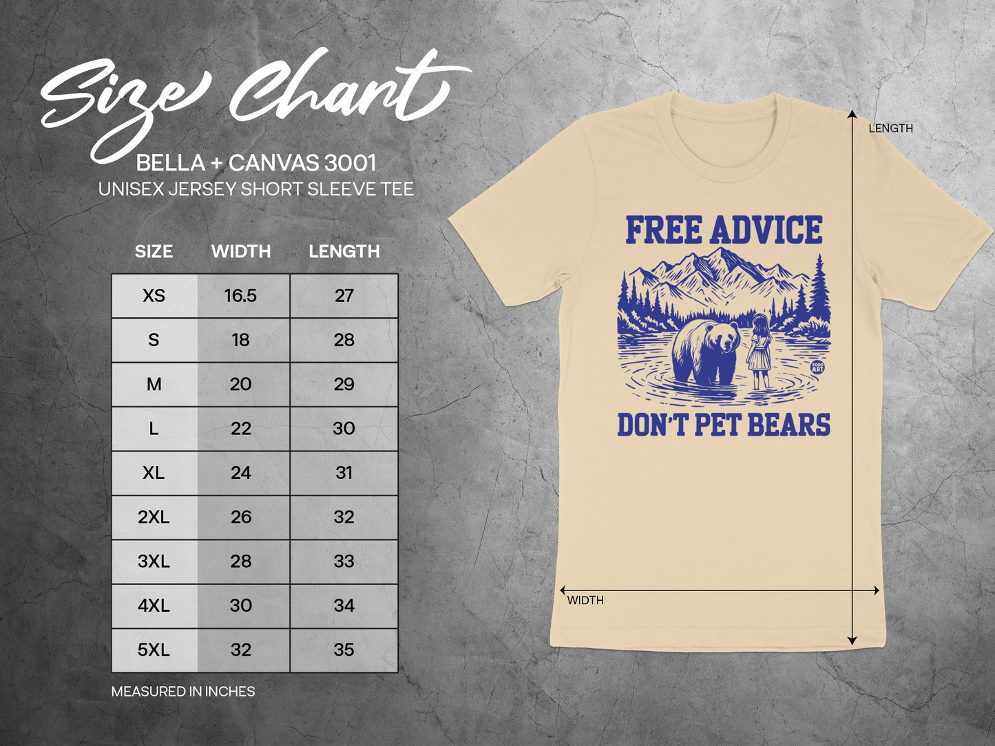 Free Advice Don't Pet Bears Unisex Tee product