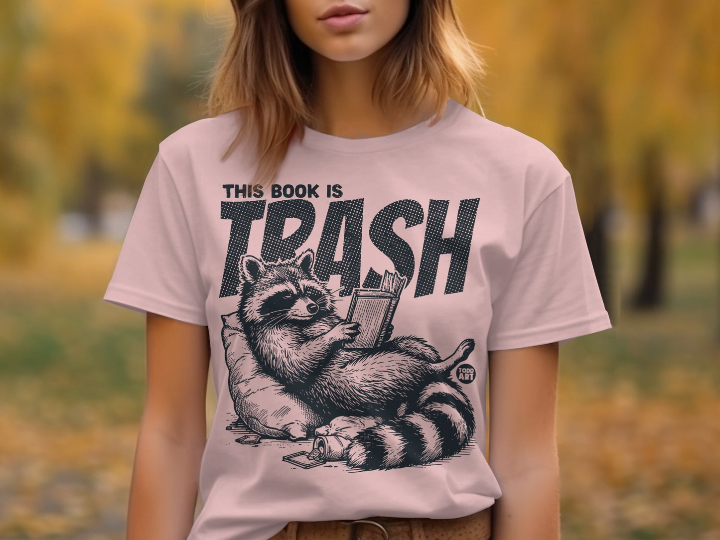 This Book Is Trash Raccoon Graphic Shirt product