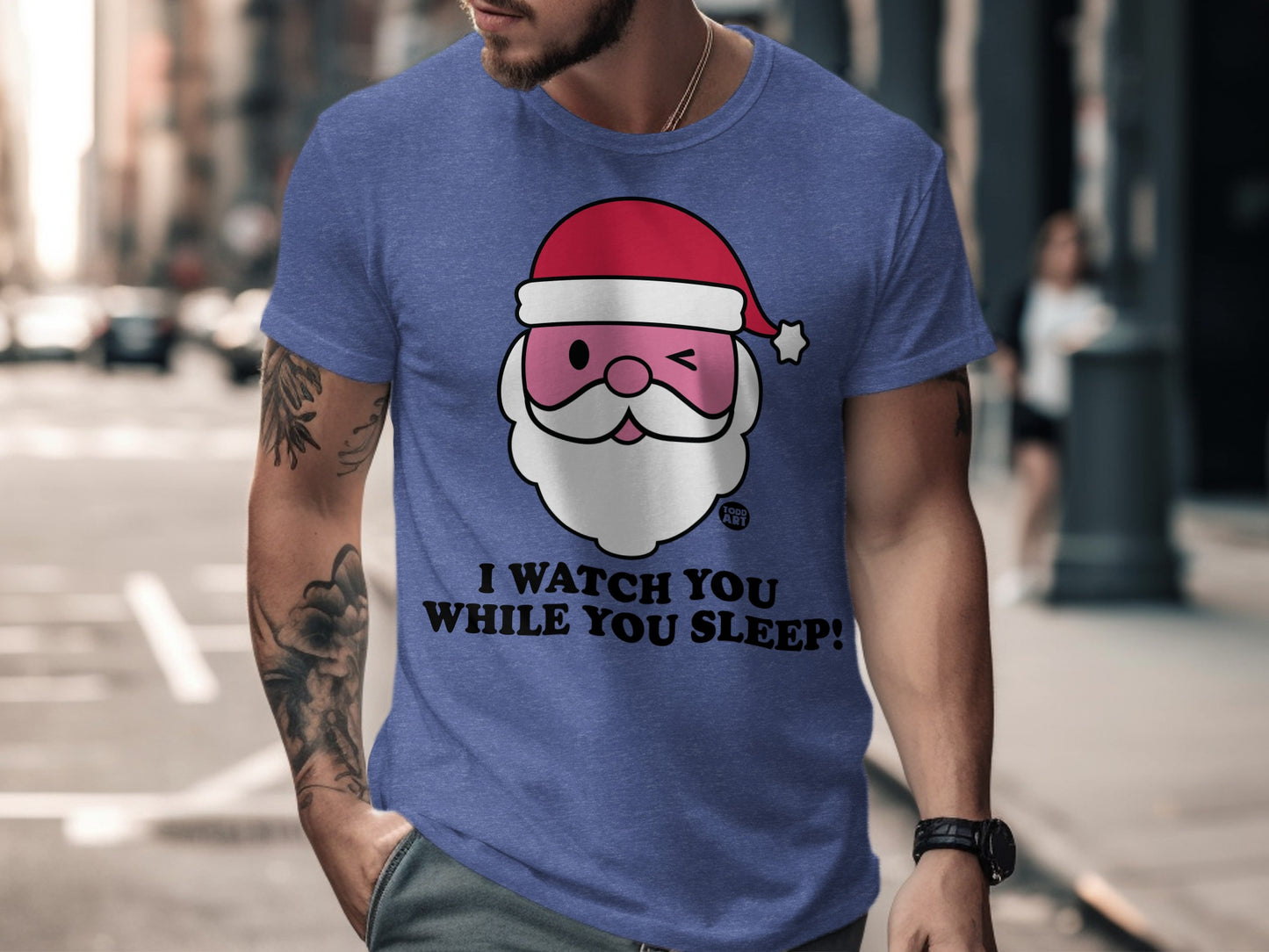 I Watch You While You Sleep Winking Santa product type