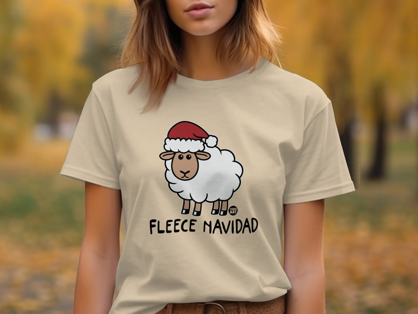 Fleece Navidad Sheep Christmas Graphic Shirt product