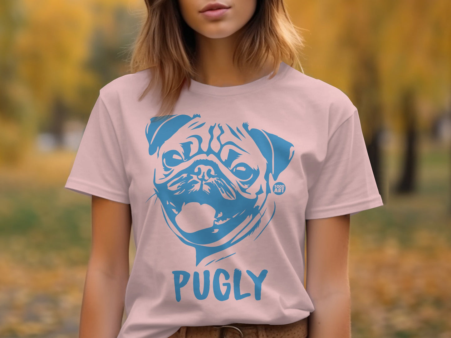 Pugly Graphic Dog Print Short Sleeve T-Shirt product