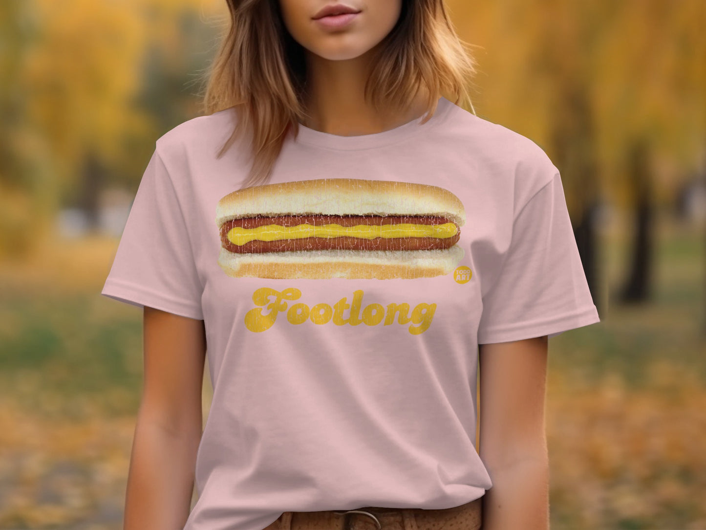 Footlong Hotdog Graphic Tee Casual Shirt product