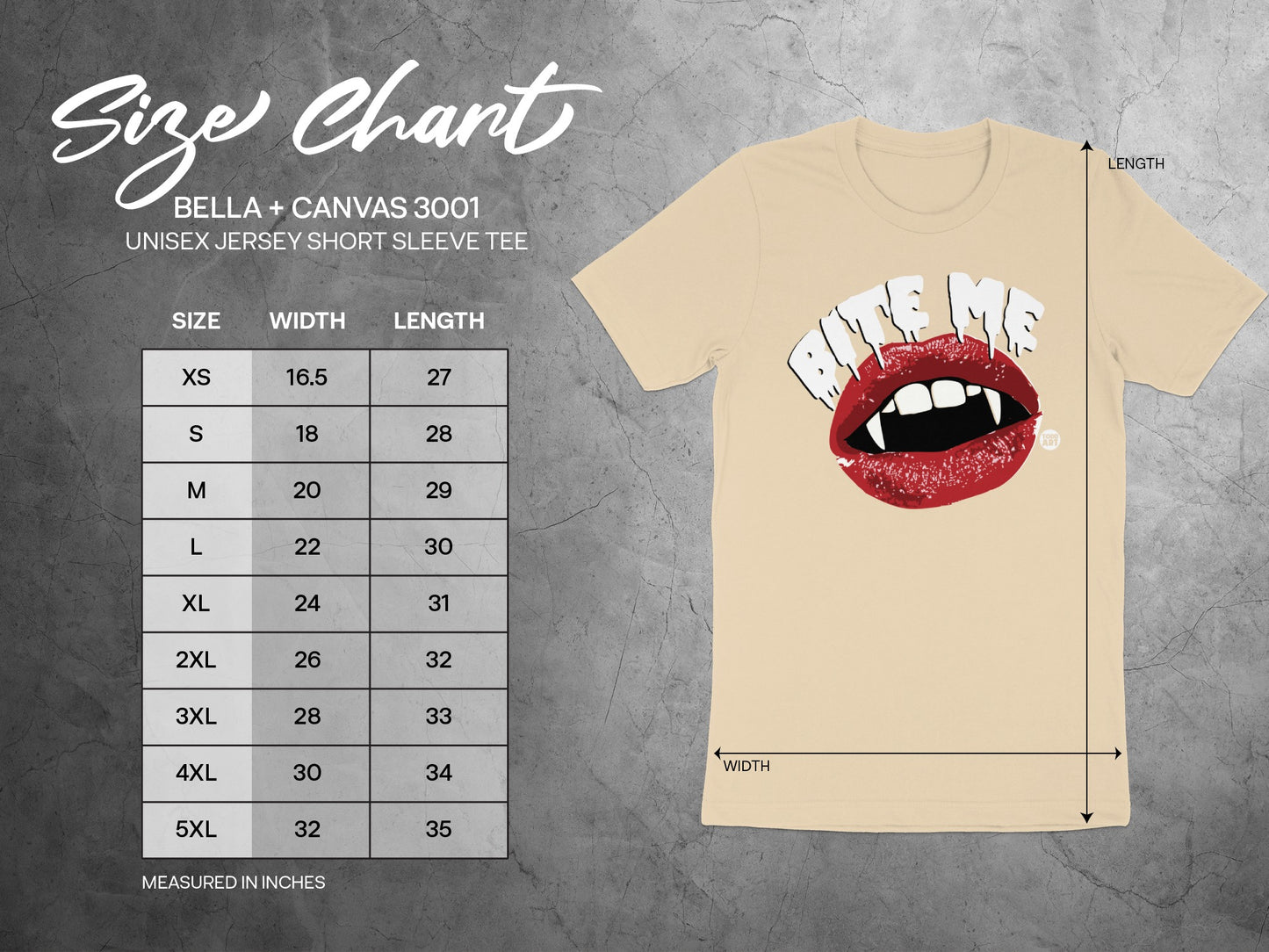 Bite Me Lip Print Graphic Unisex Jersey Short Sleeve Tee product type