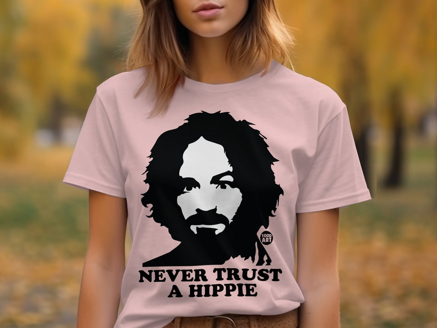 Never Trust a Hippie Graphic Print T-shirt