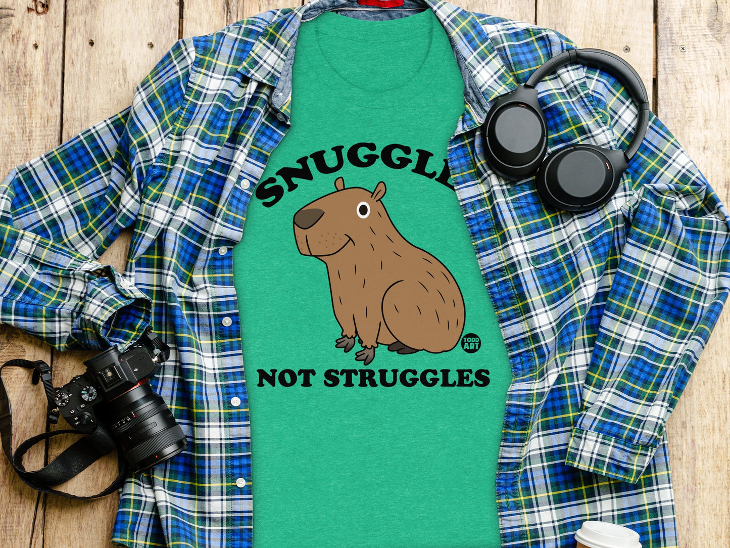 Snuggles Not Struggles Capybara Graphic Shirt product