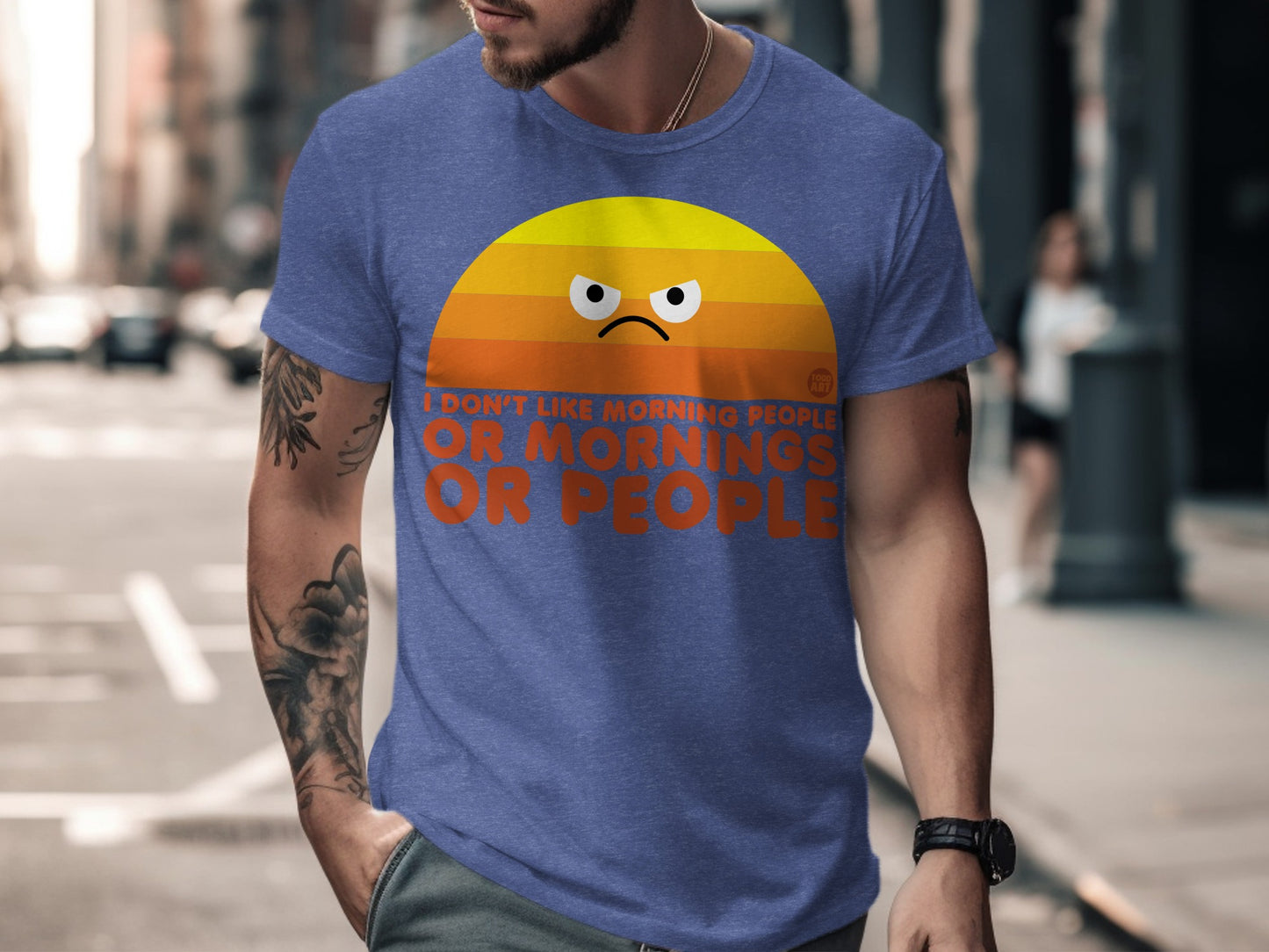 I Don't Like Morning People Or Mornings Funny T-Shirt