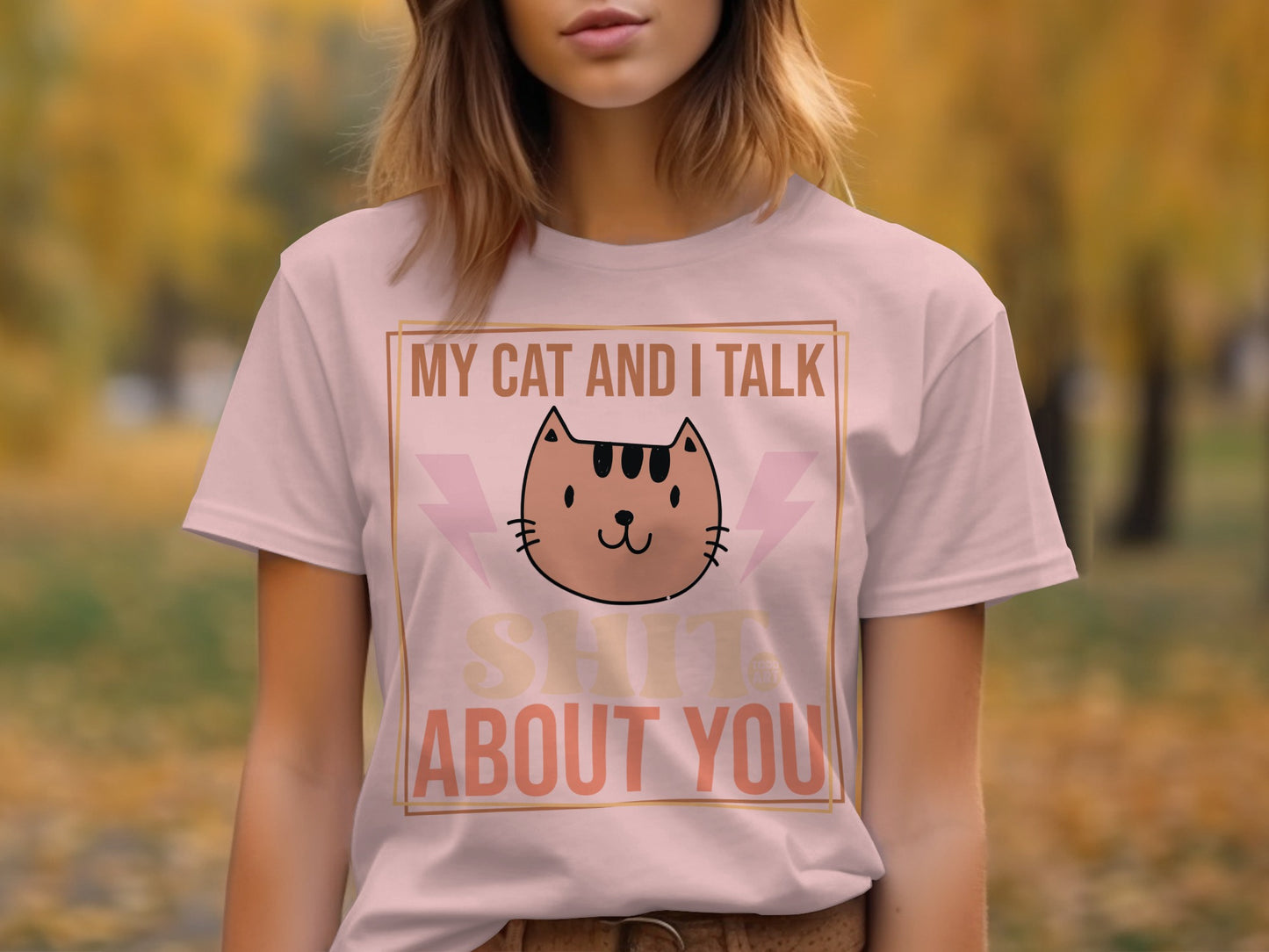 My Cat and I Talk Shirt About You Graphic T-Shirt product