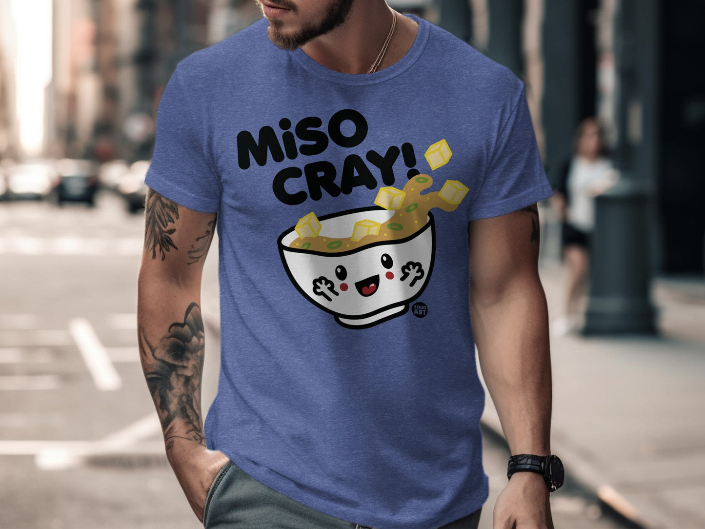Fun Cartoon Miso Cray Graphic Tee for Casual Outings