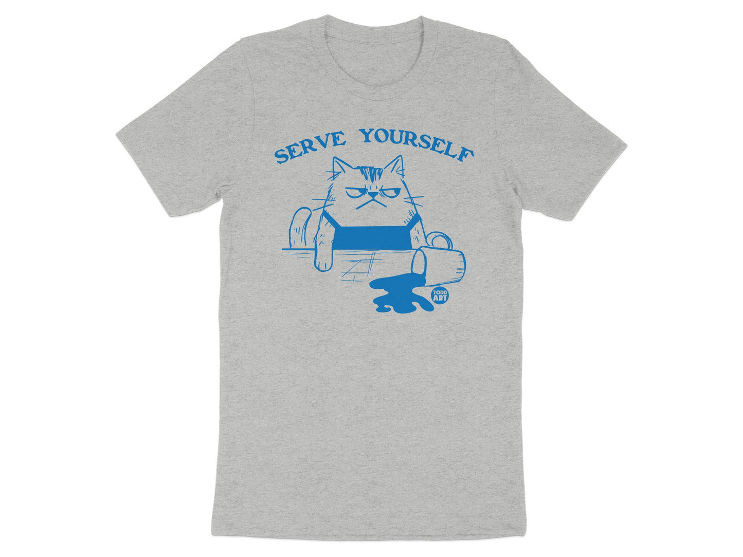Serve Yourself Graphic Cat Print T-shirt product