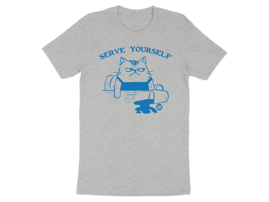 Serve Yourself Graphic Cat Print T-shirt product