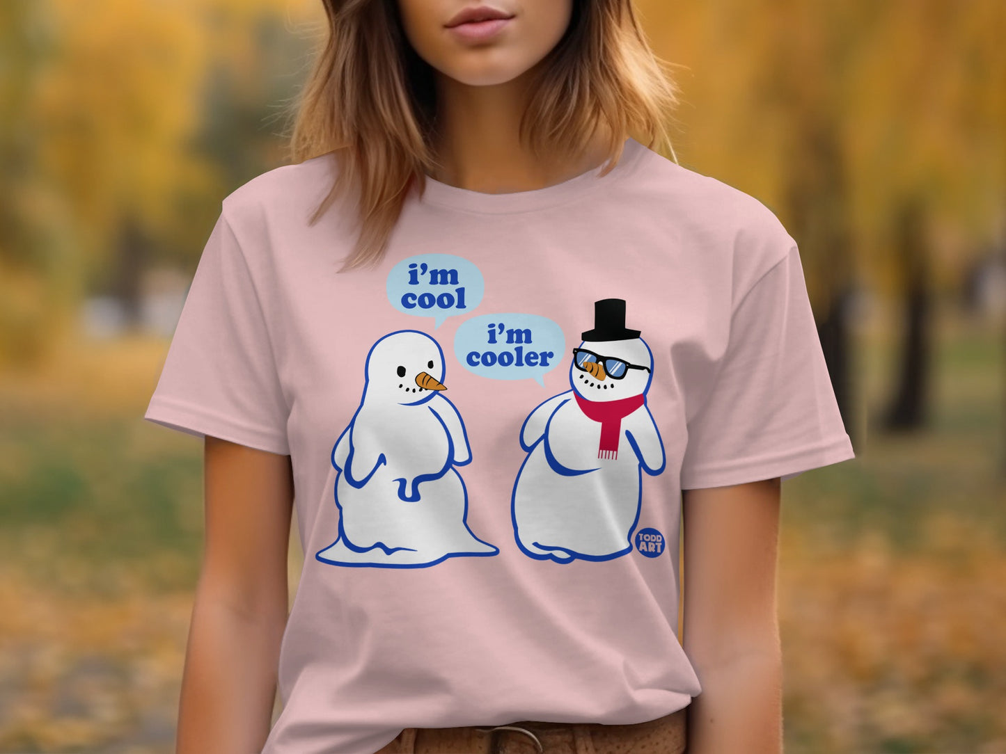 I'm Cool I'm Cooler Snowman Graphic Tee T-Shirt product type