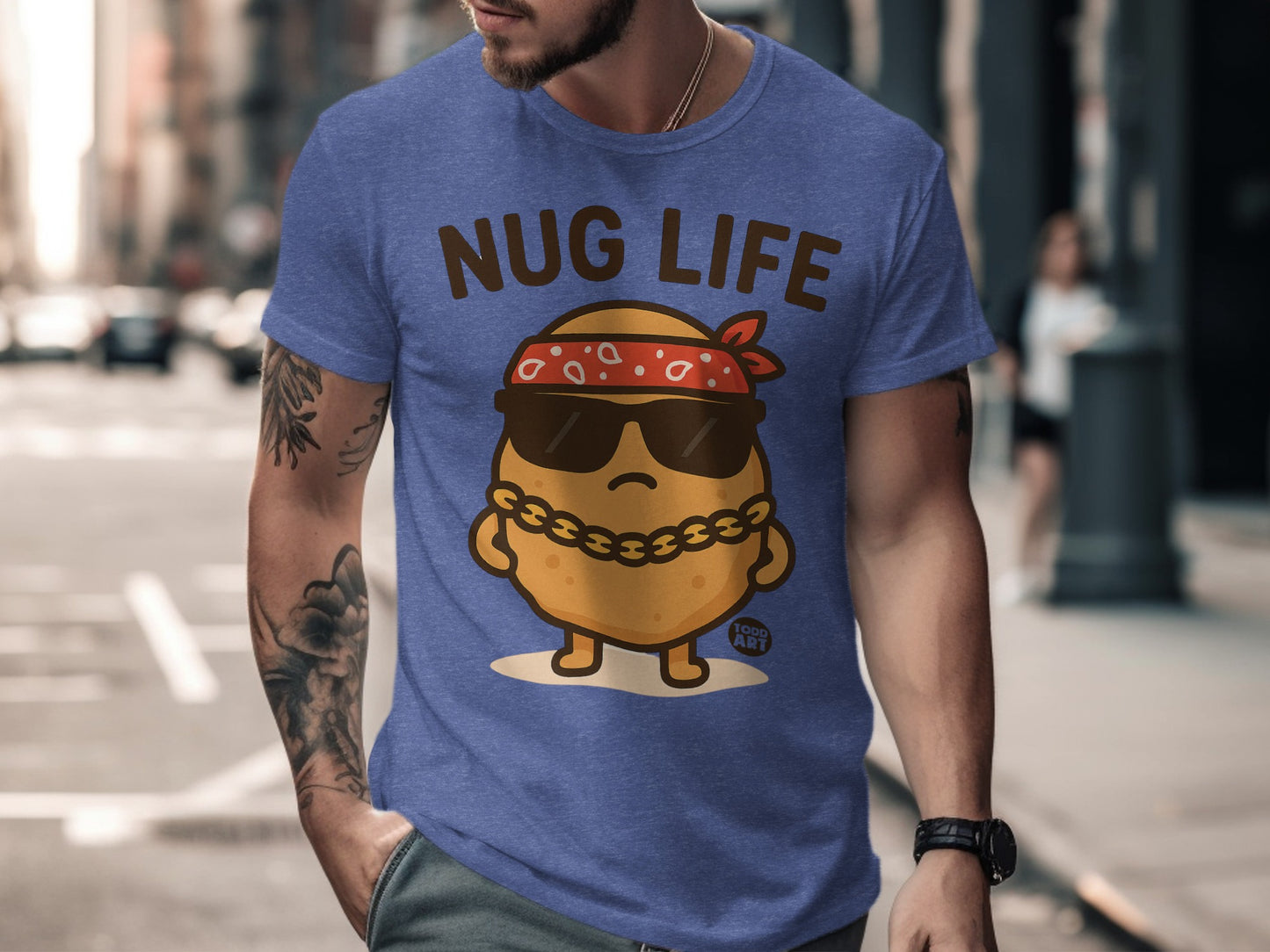 Nug Life Funny Cartoon Graphic Printed T-Shirt product