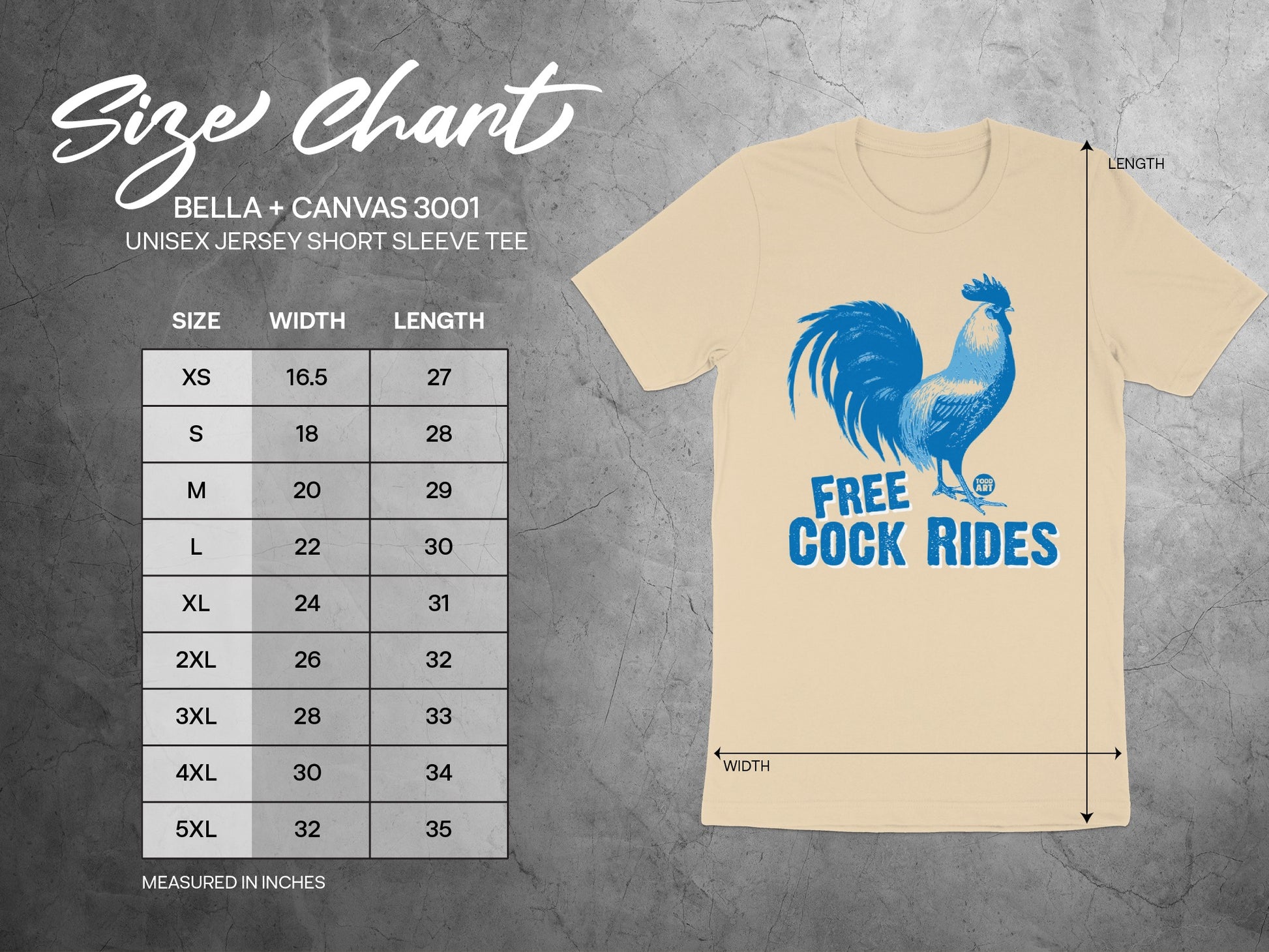 Free Cock Rides Rooster T-Shirt product