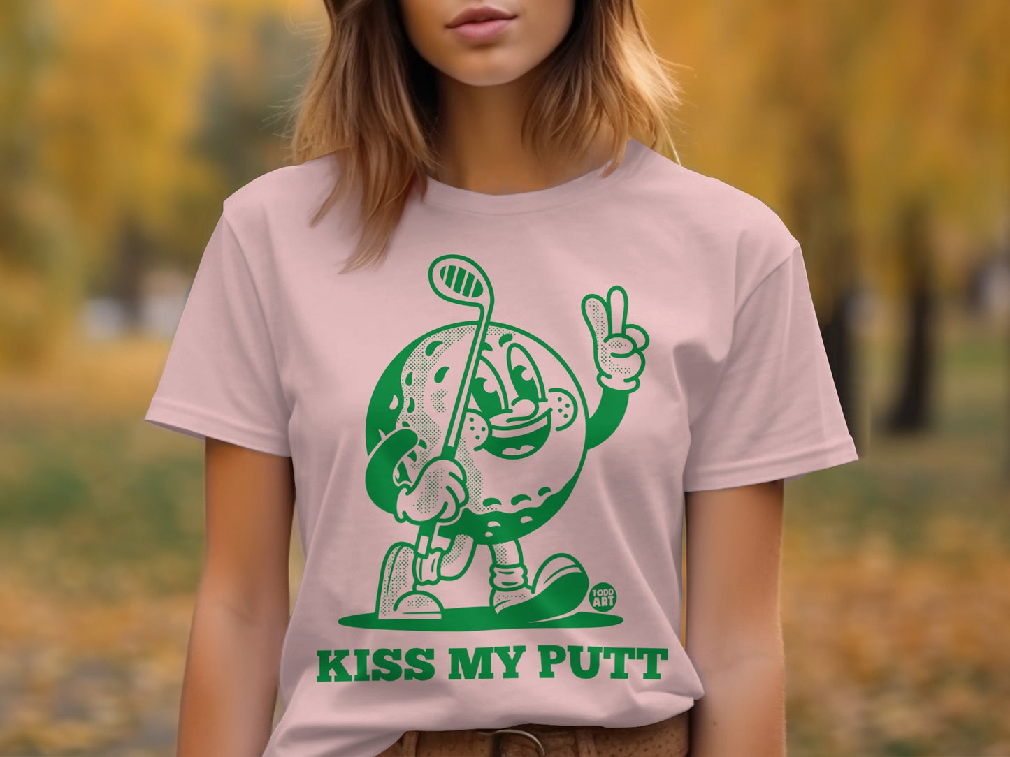 Kiss My Putt Graphic Tee Golf Novelty Shirt