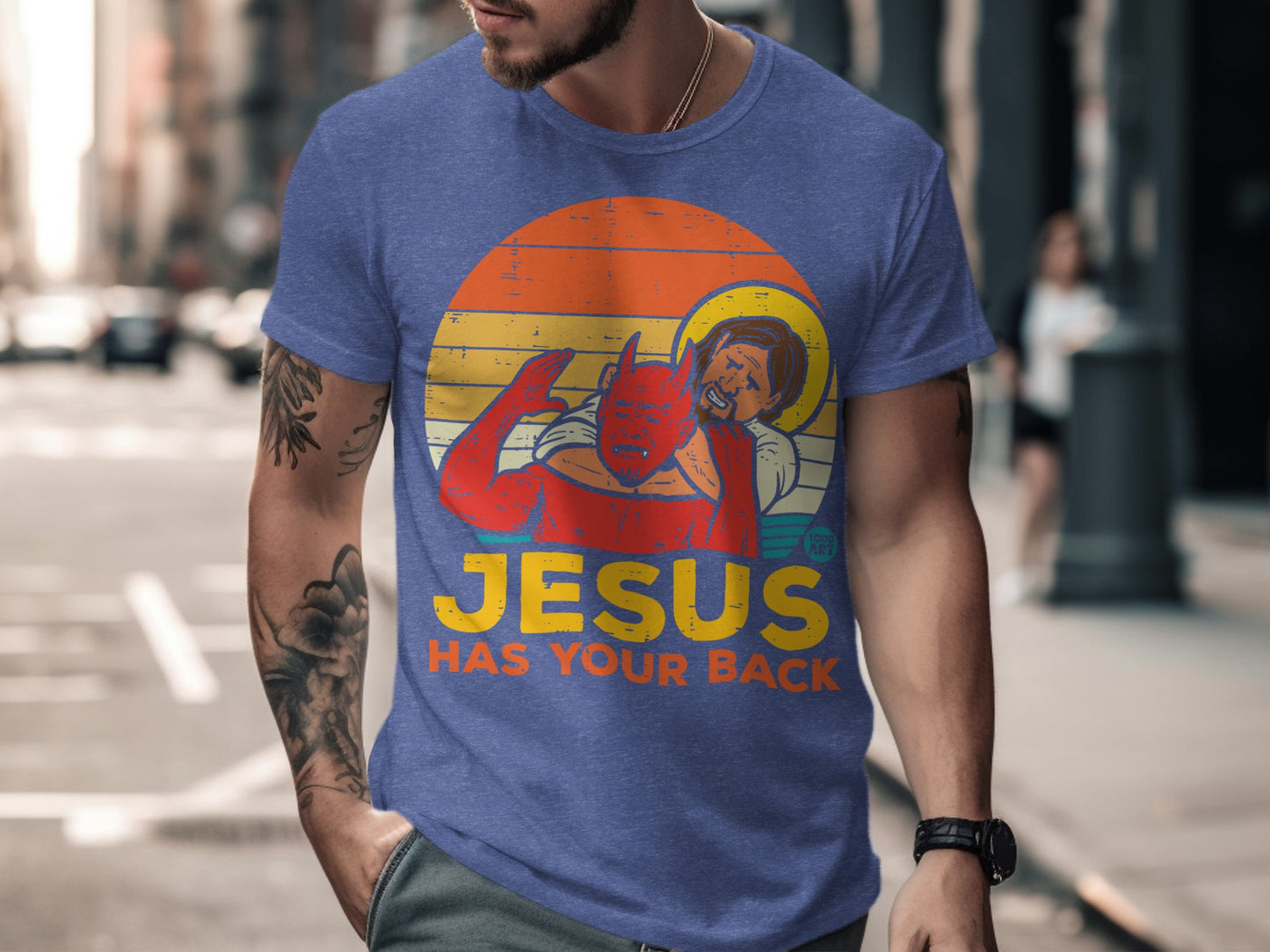 Jesus Has Your Back Graphic Printed T-Shirt product
