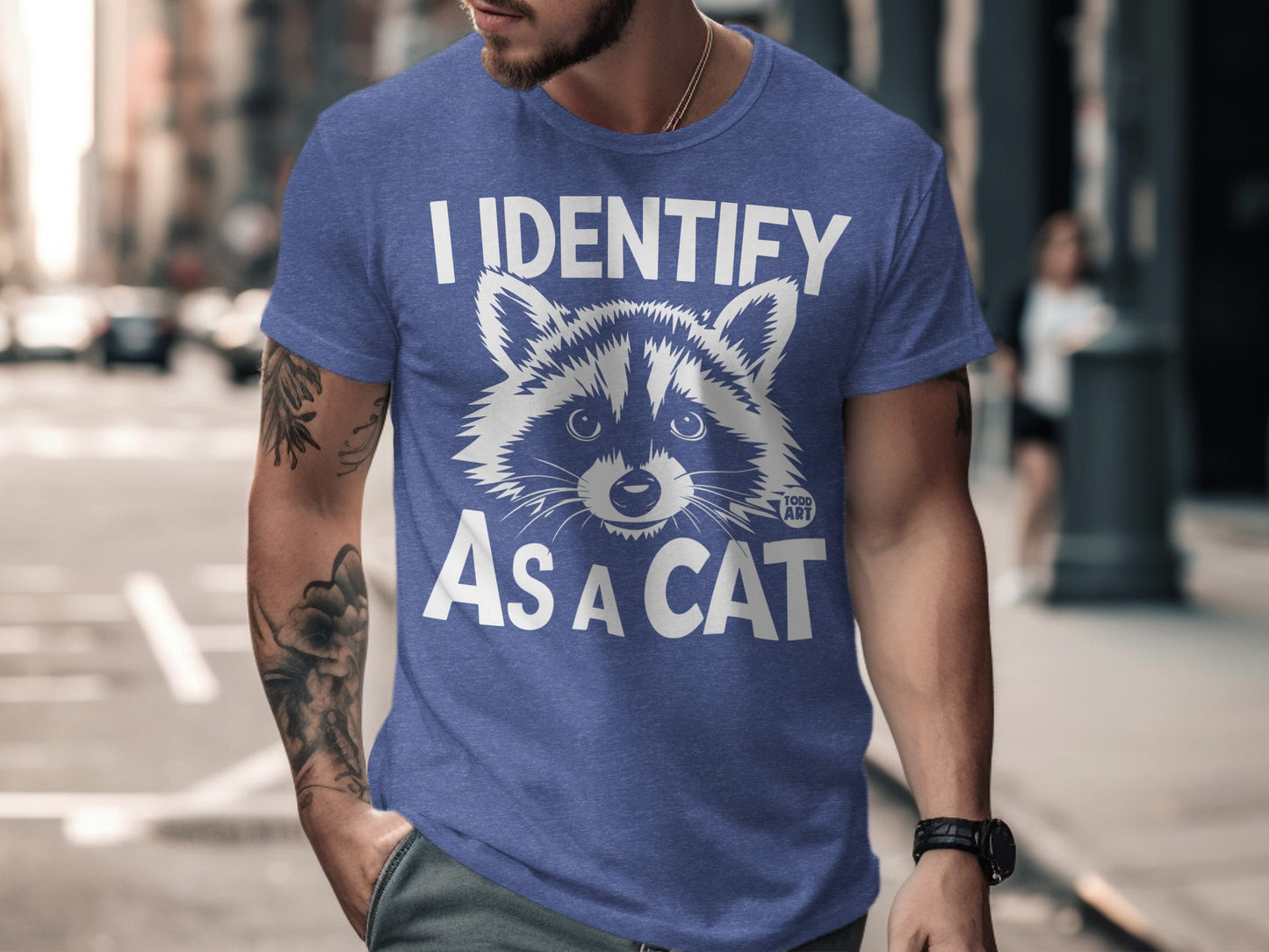 I Identify As A Cat Funny Graphic T-shirt