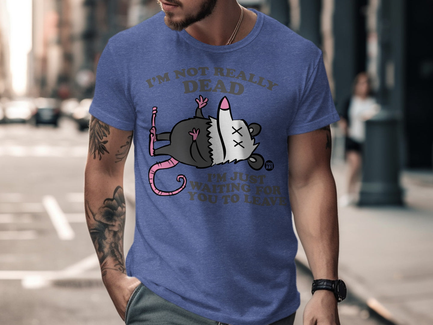 I'm Not Really Dead Cartoon Opossum T-Shirt