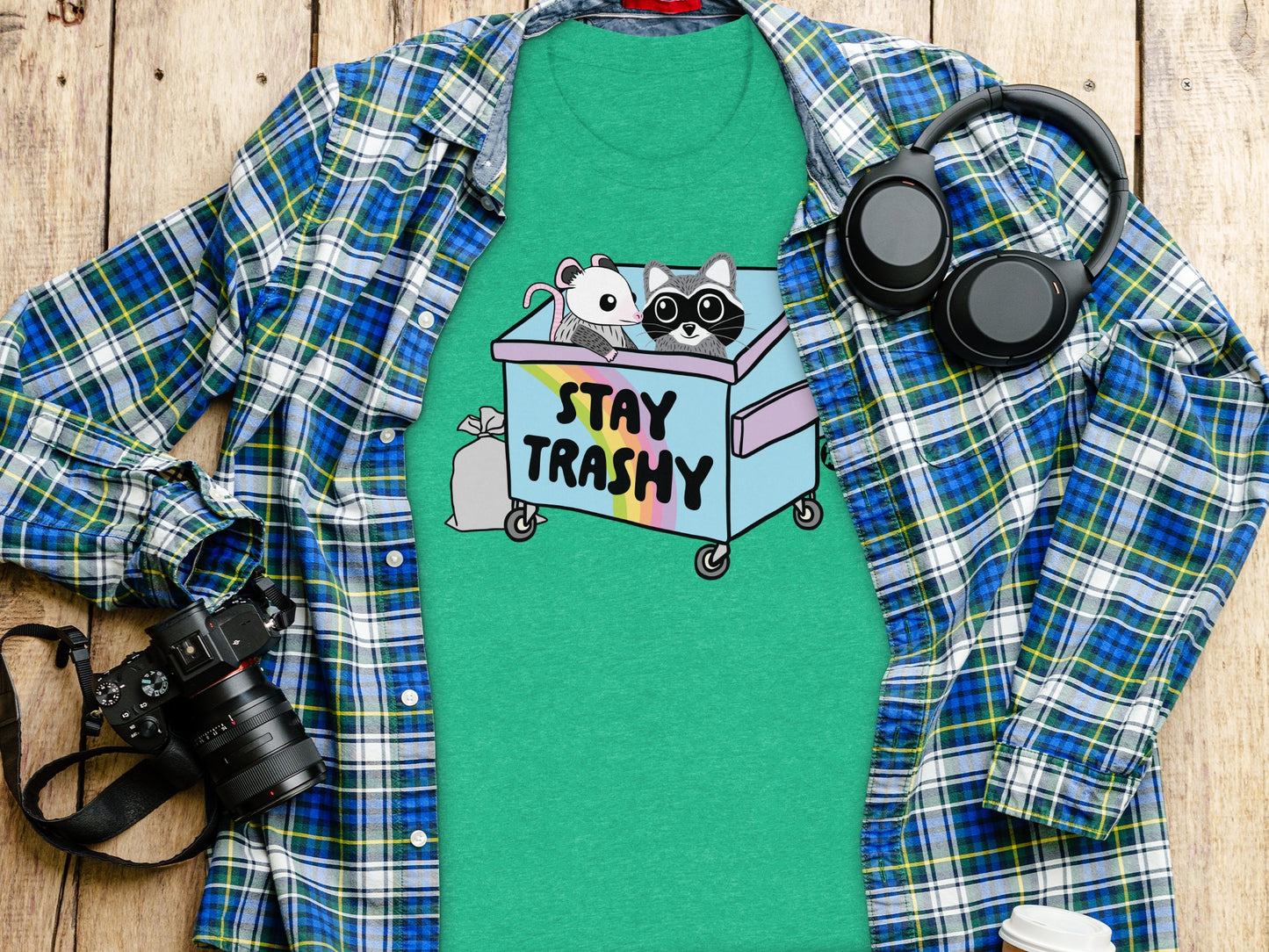 Stay Trashy Funny Animals Graphic Shirt
