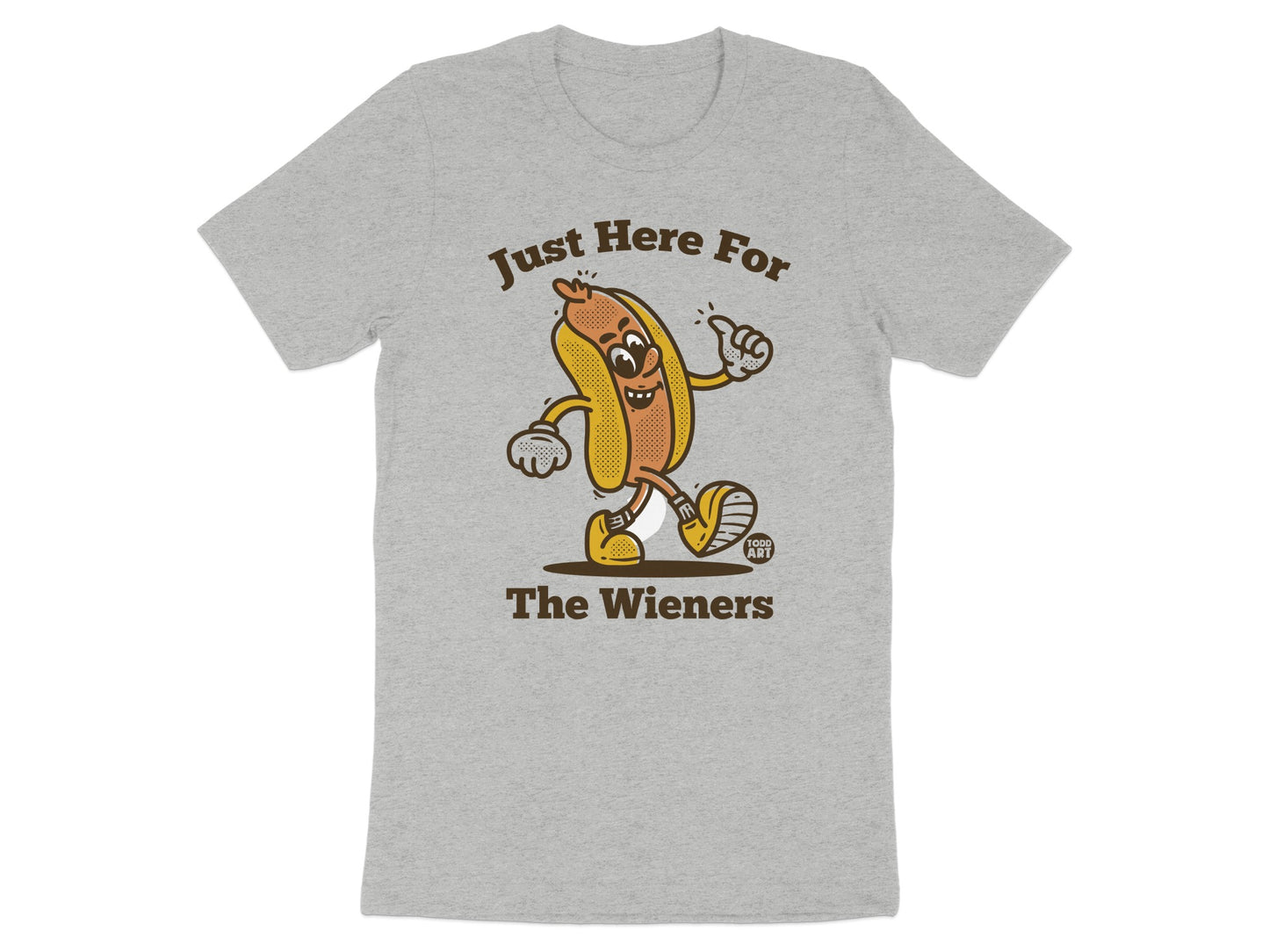 Just Here For The Wieners Funny Graphic T-Shirt product type