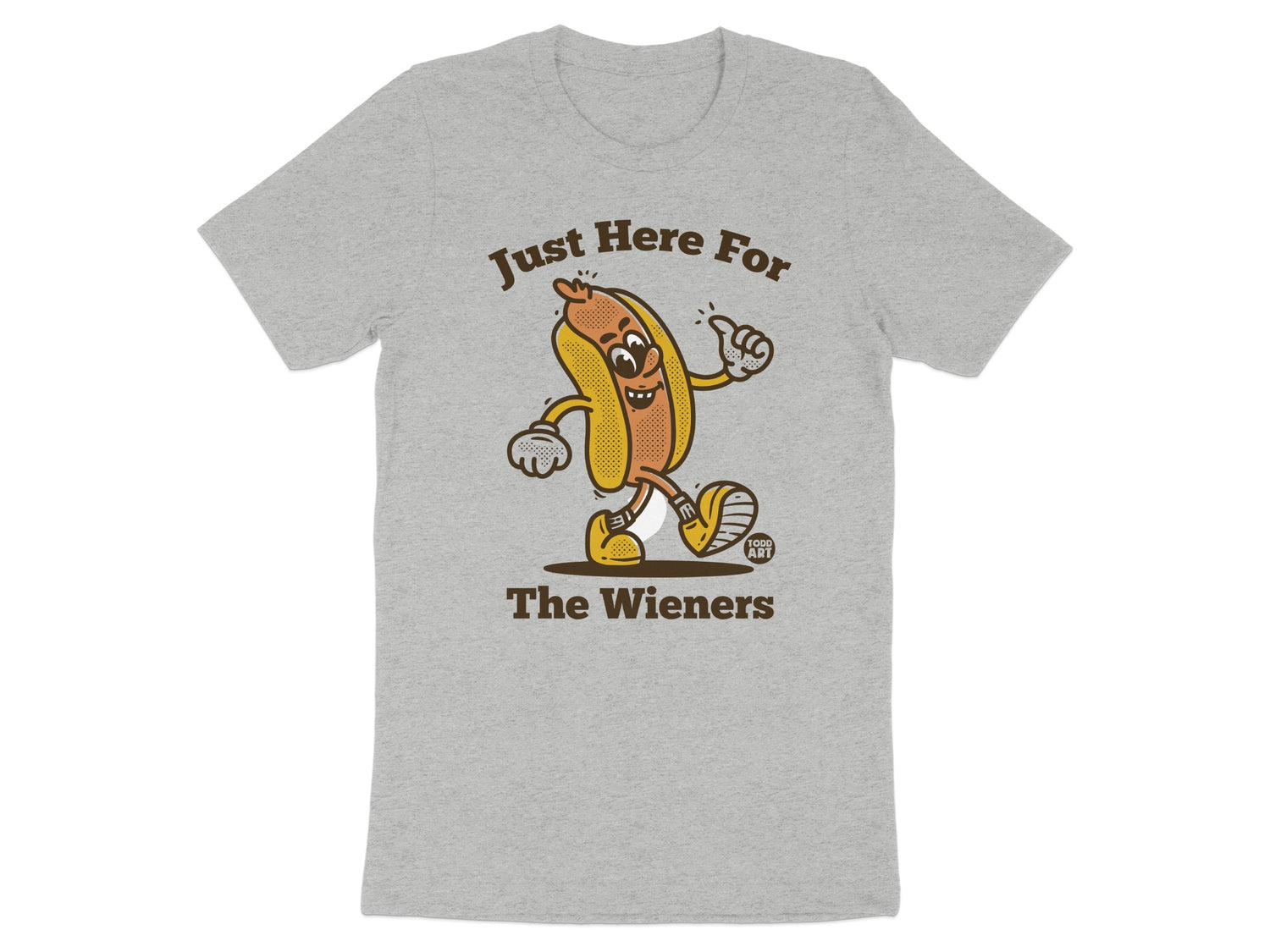 Just Here For The Wieners Funny Graphic T-Shirt product type