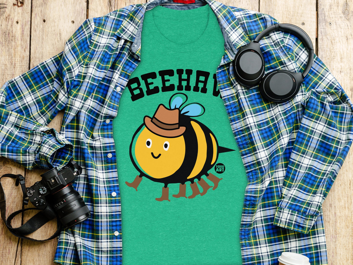 BEEHAW Cute Bumblebee Graphic Design T-shirt product type