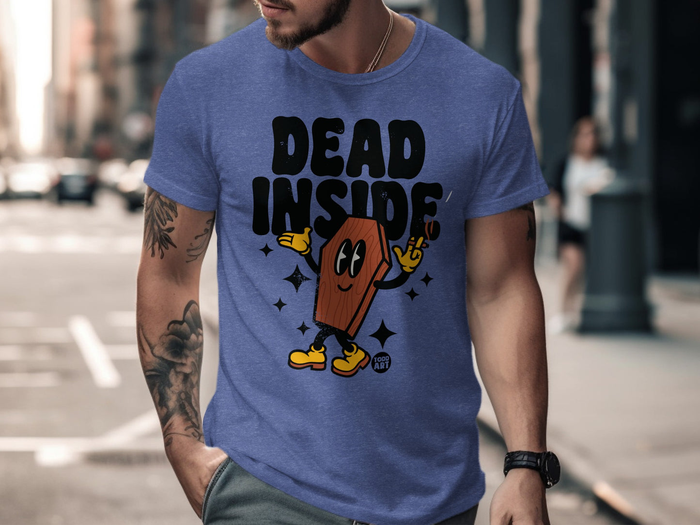 Dead Inside Graphic Tee with Cartoon Print product