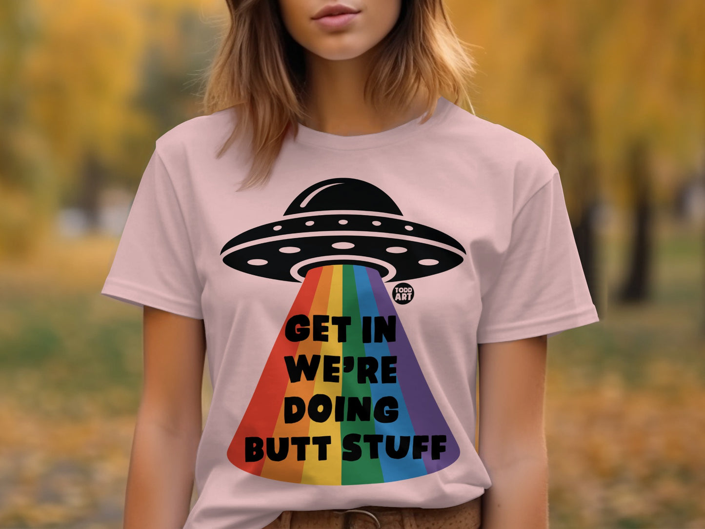 Get In We're Doing Butt Stuff Novelty Shirt product type