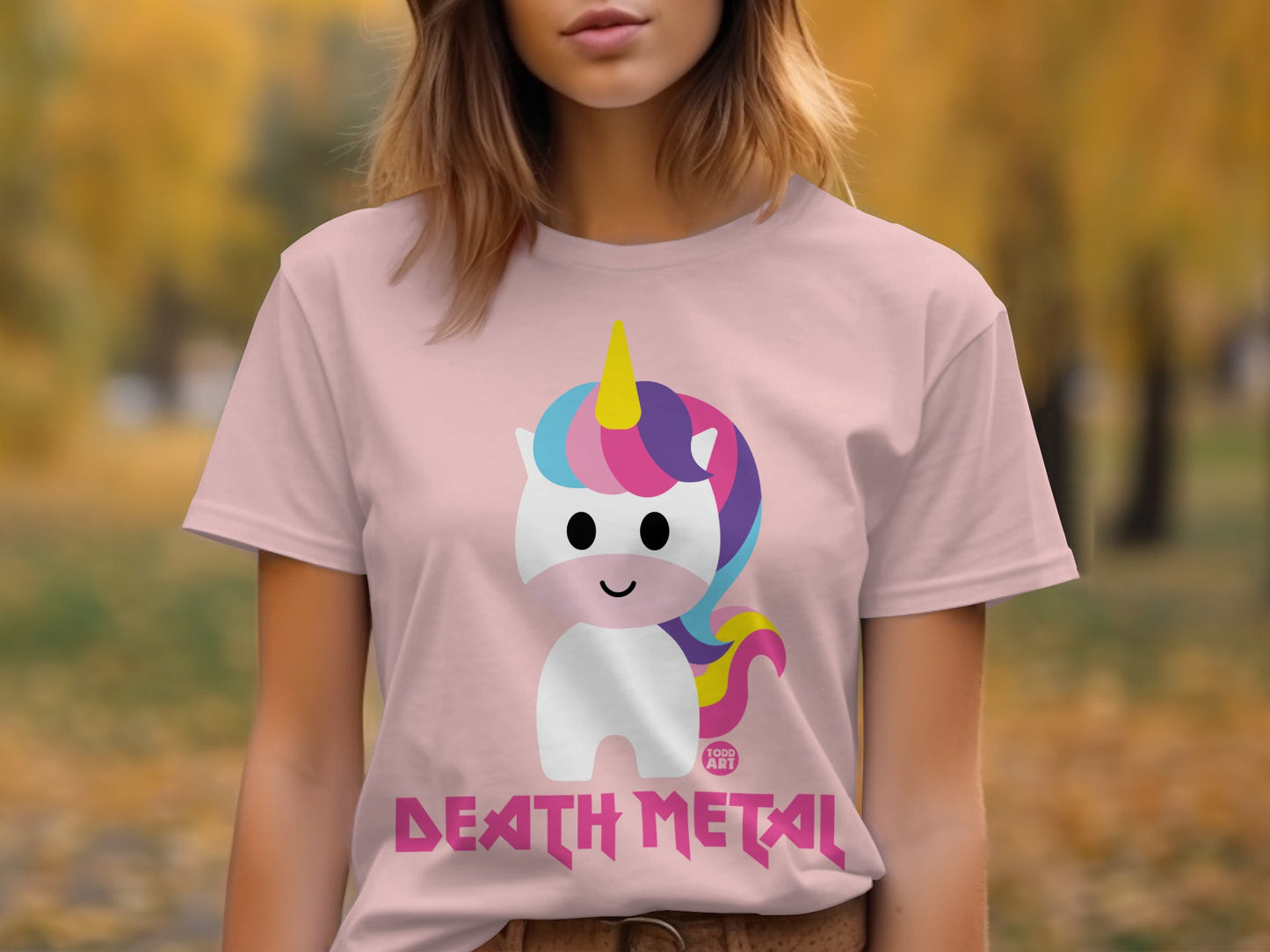 Death Metal Unicorn Graphic T-Shirt