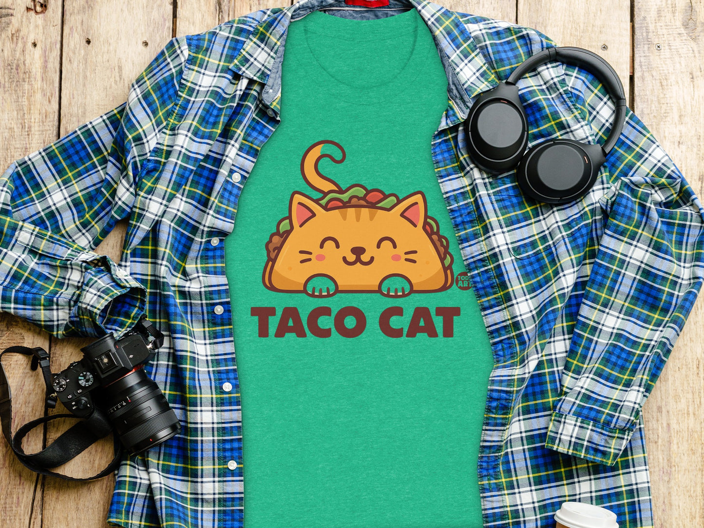 Taco Cat Graphic Tee Perfect for Cat Lovers