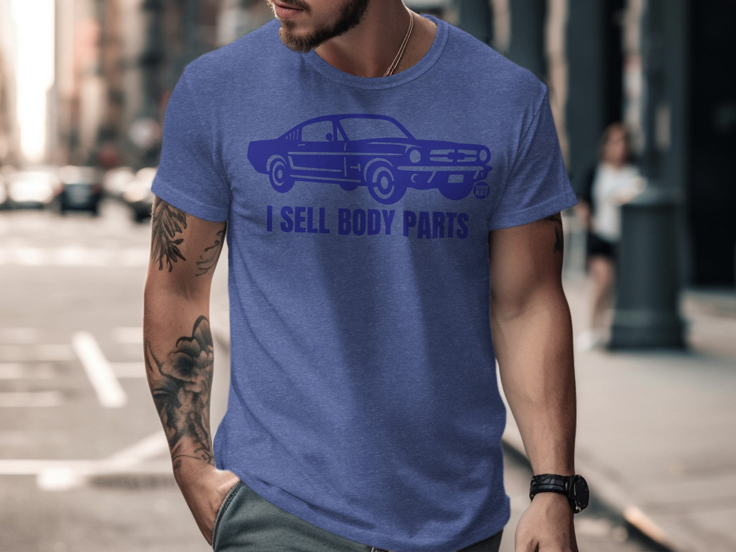 I SELL BODY PARTS Muscle Car Graphic Shirt product type