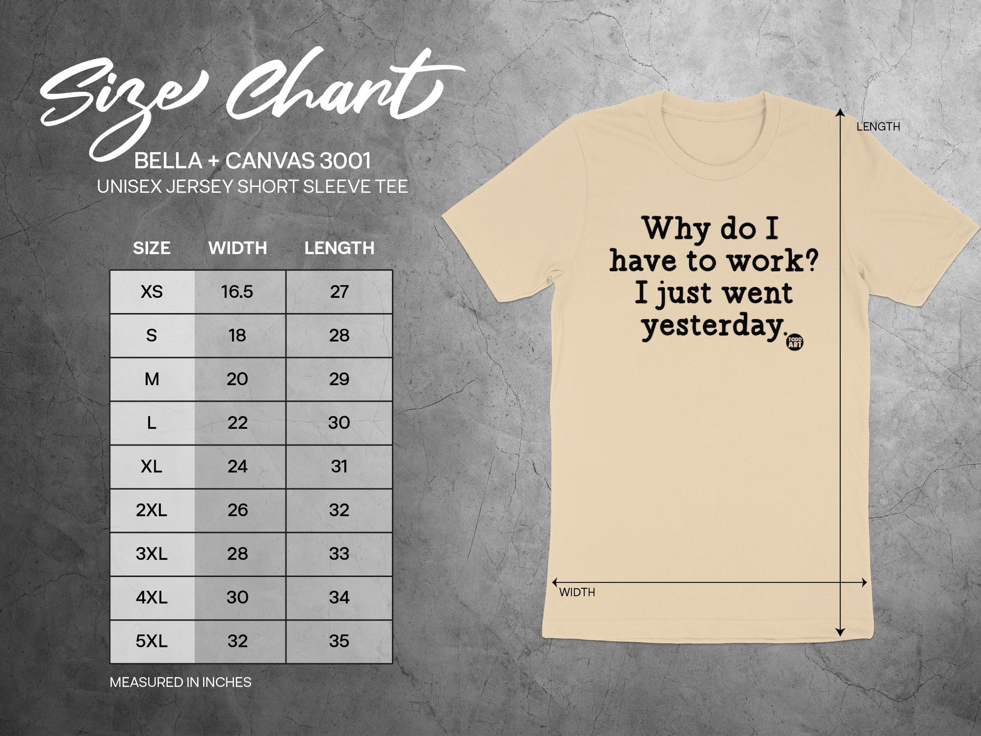 Why do I have to work I just went yesterday product type