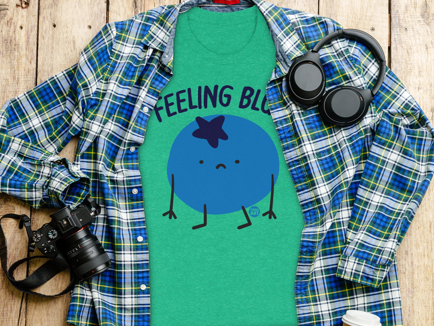 Feeling Blue Blueberry Character Graphic Shirt product
