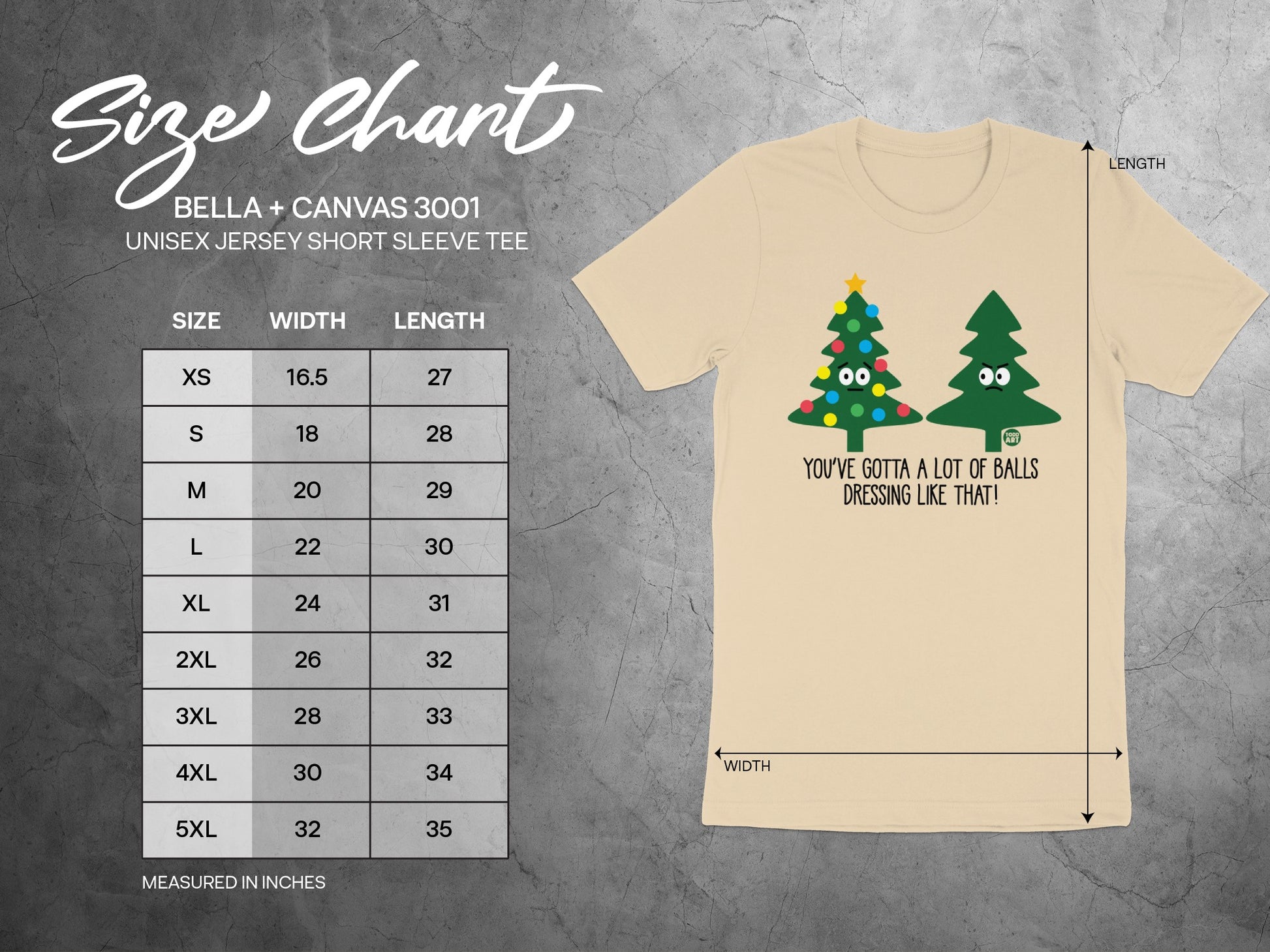 Funny Christmas Trees Unisex Short Sleeve Tee product