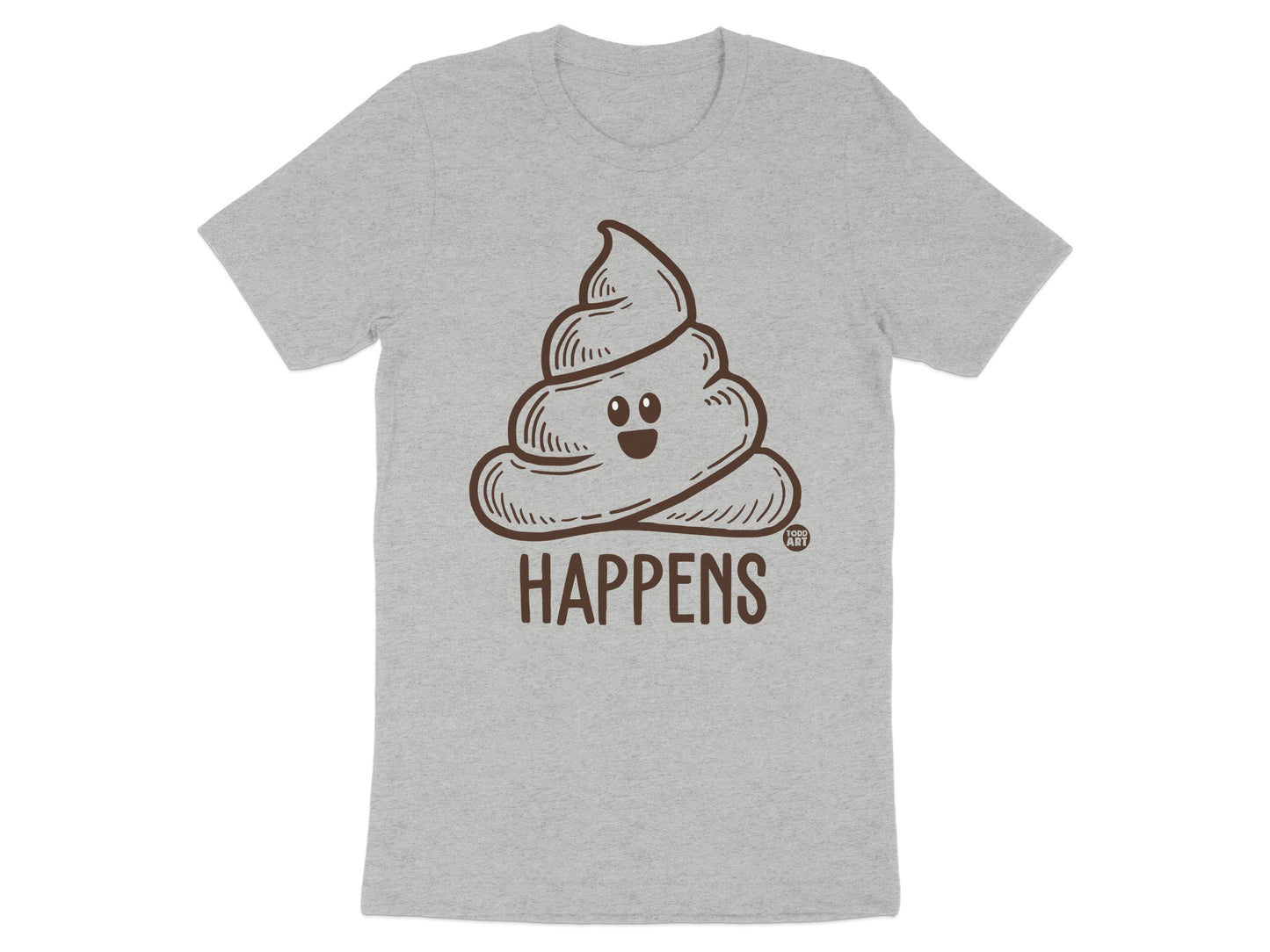Funny Poop Emoji Shirt With HAPPENS Printed