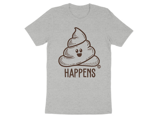 Funny Poop Emoji Shirt With HAPPENS Printed