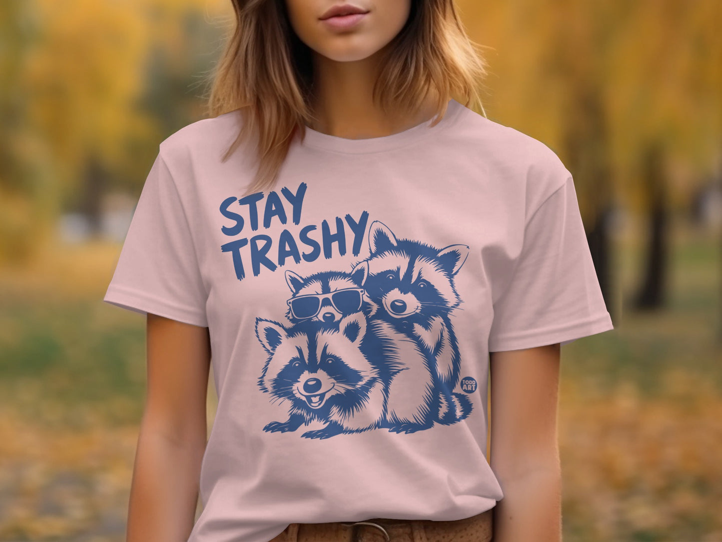 Stay Trashy Cool Raccoon Graphic Shirt