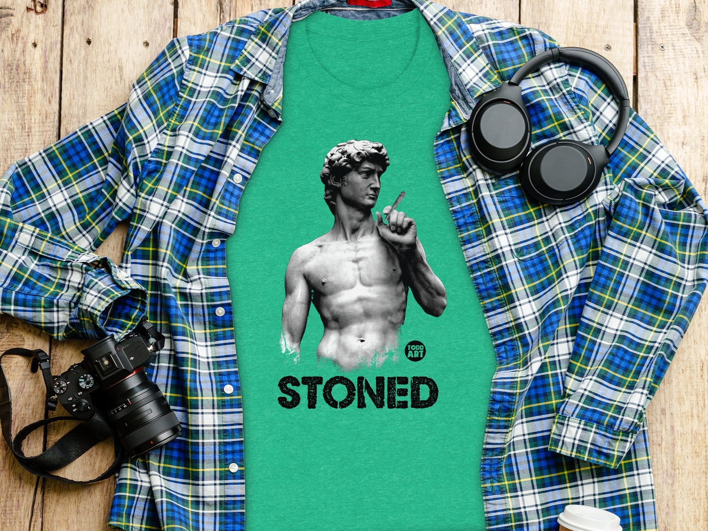 Stoned Graphic Print Men's T-Shirt Fashion Apparel