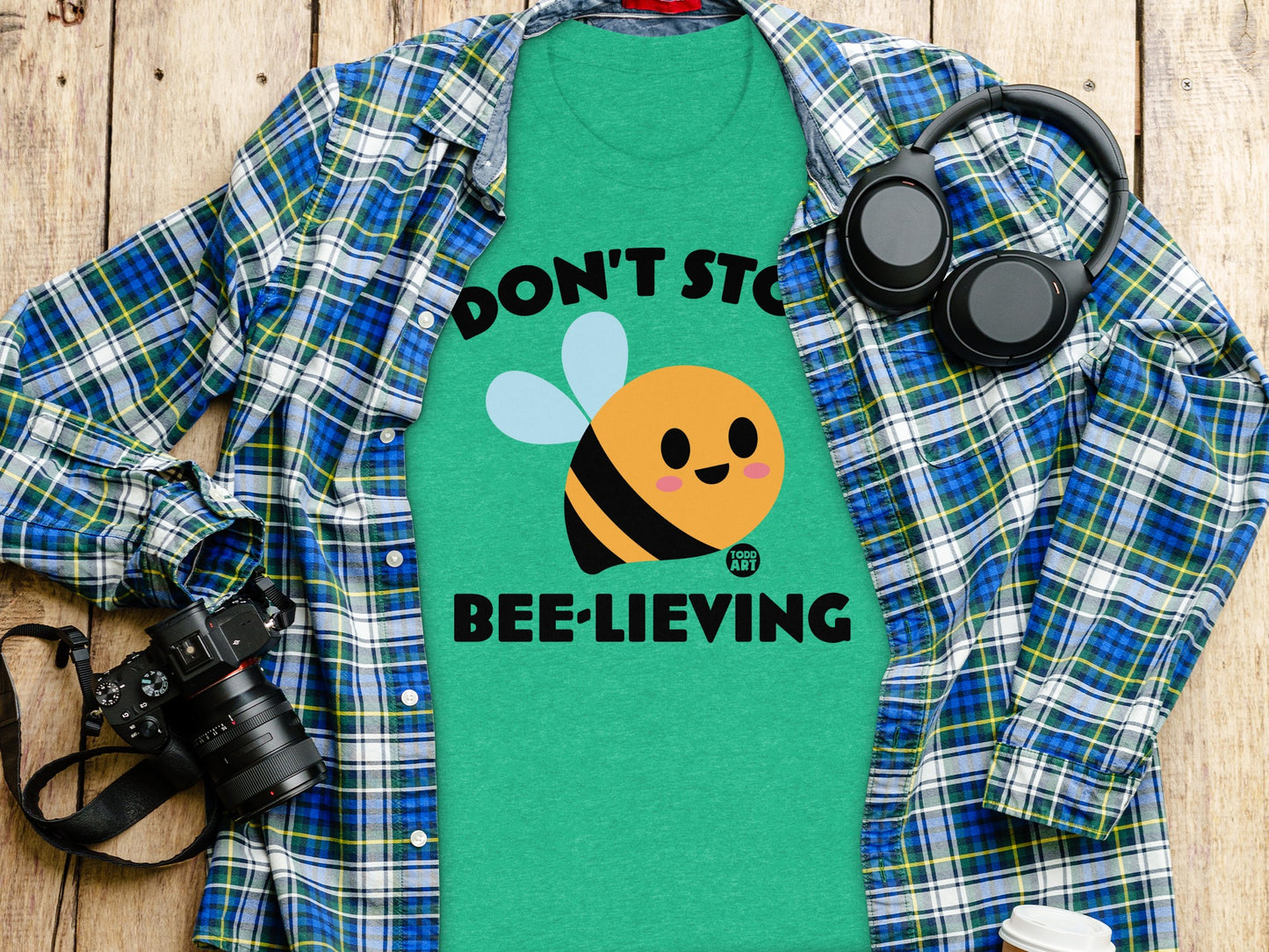 Don't Stop Bee-lieving Graphic T-shirt product