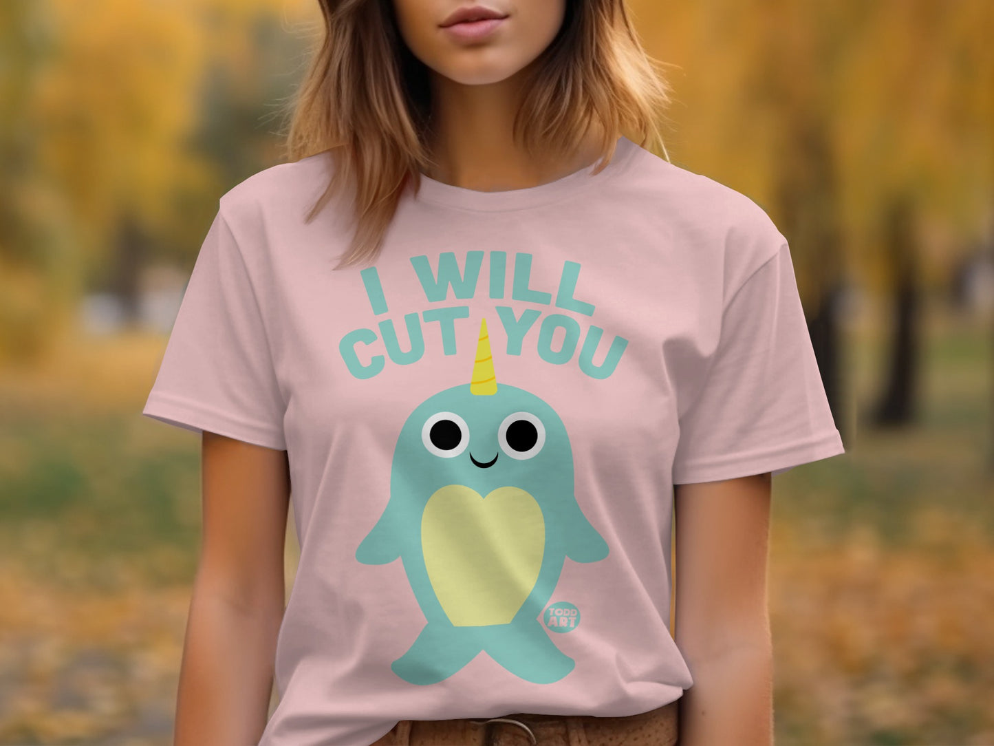 I Will Cut You Narwhal Graphic Women's T-Shirt