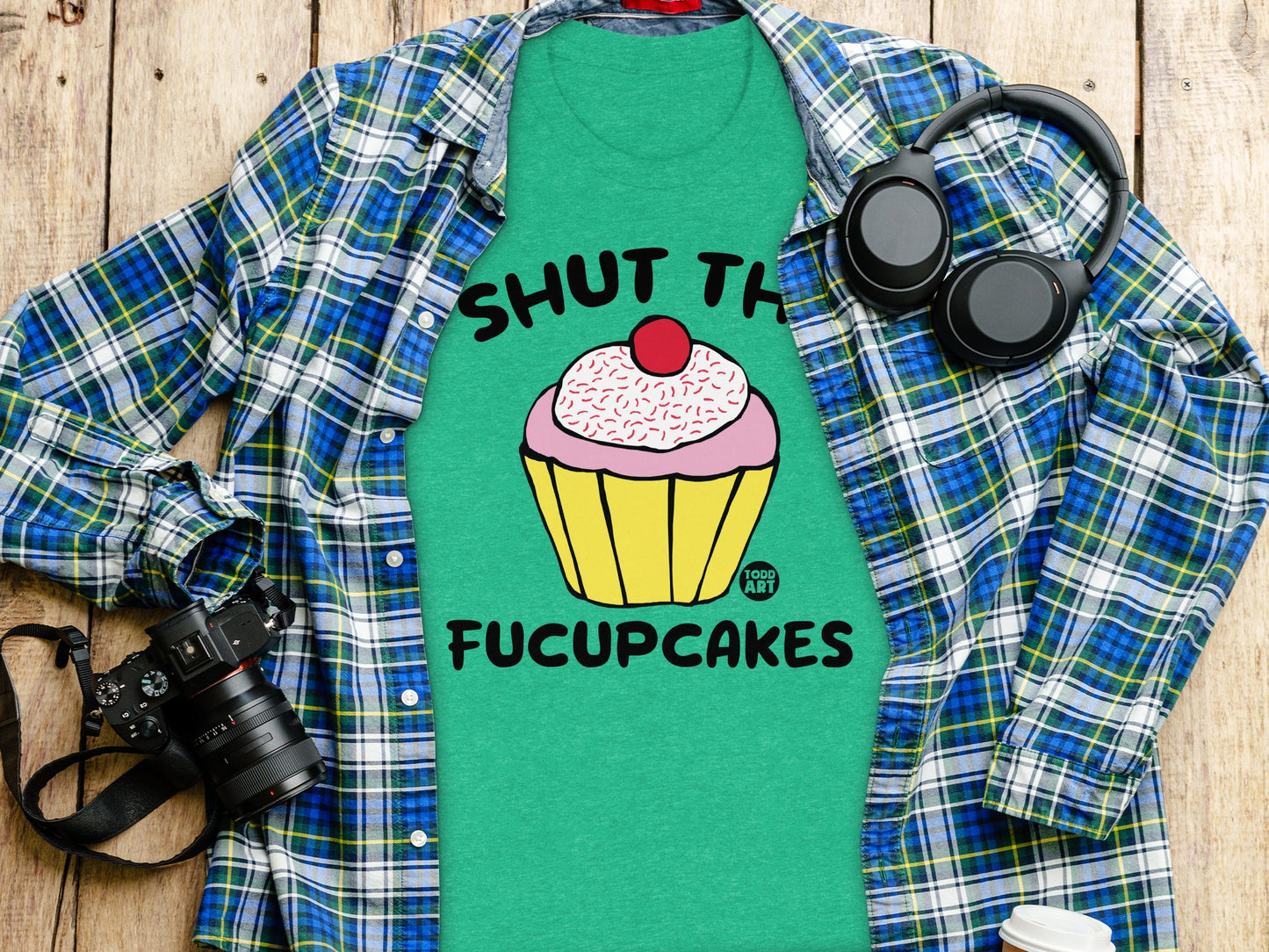 Shut The Fucupcakes Funny Graphic Tee Shirt product type