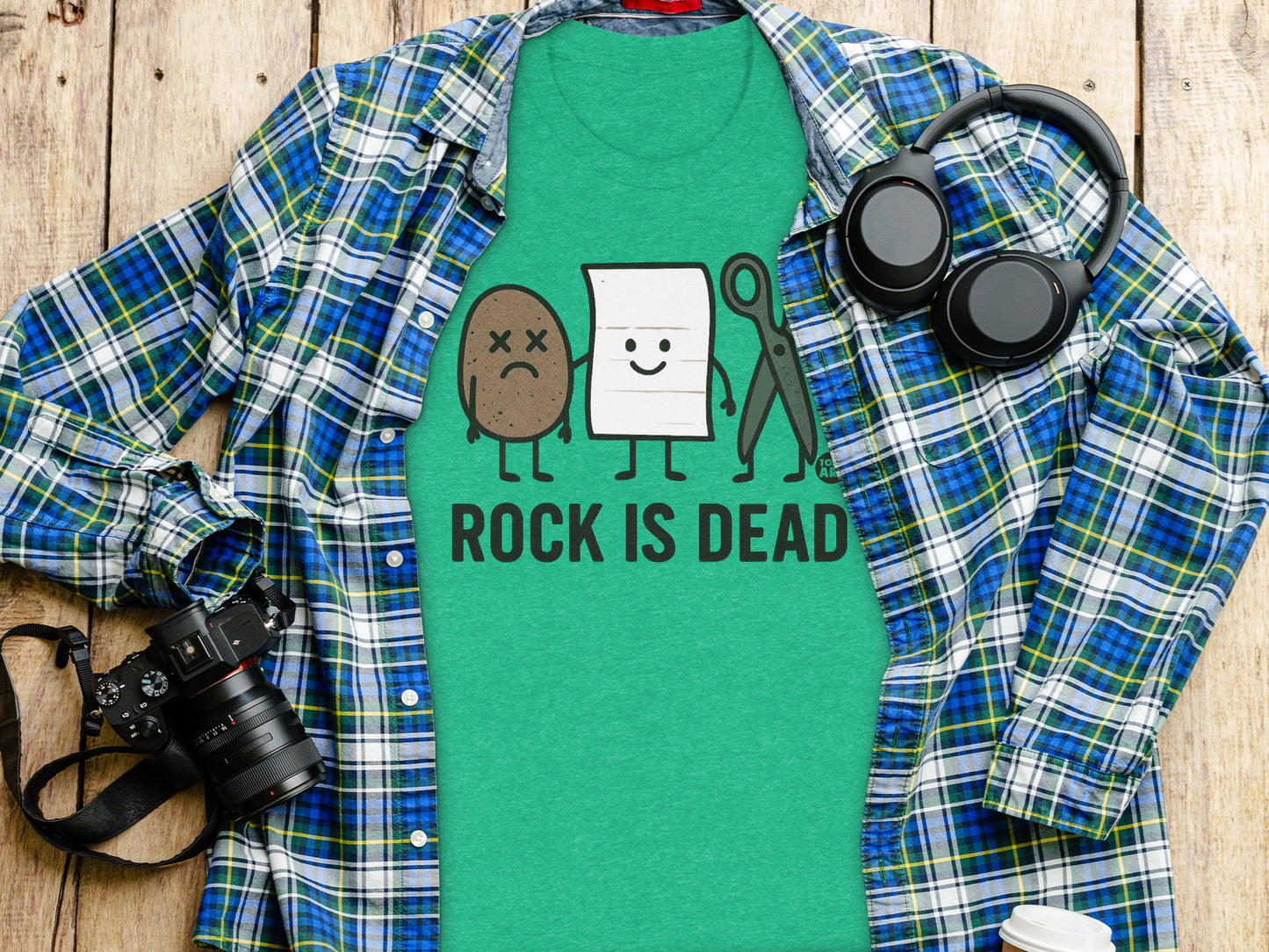 Humorous Rock Is Dead Graphic Tee Shirt product type