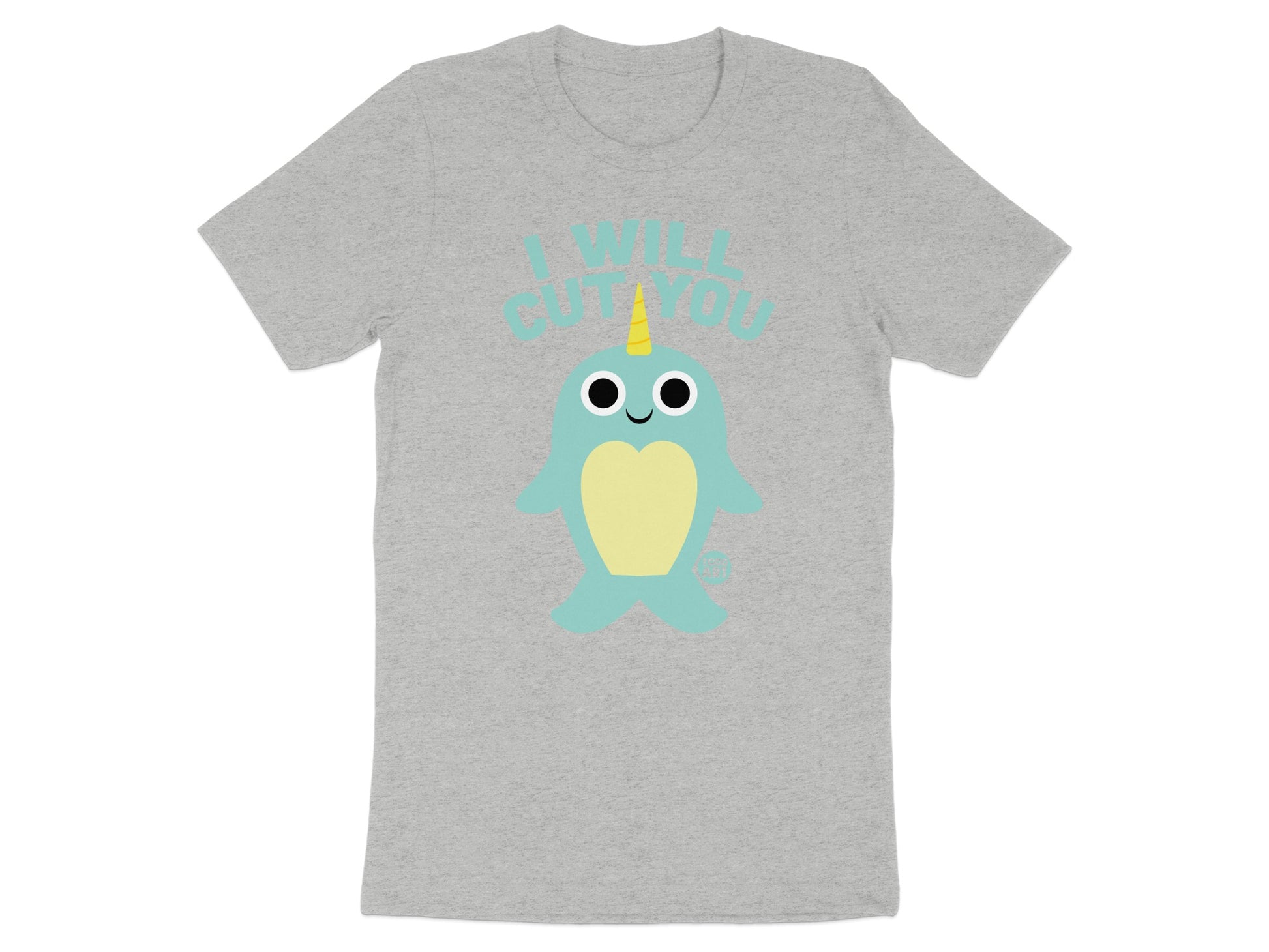I Will Cut You Narwhal Green T-Shirt graphic tee
