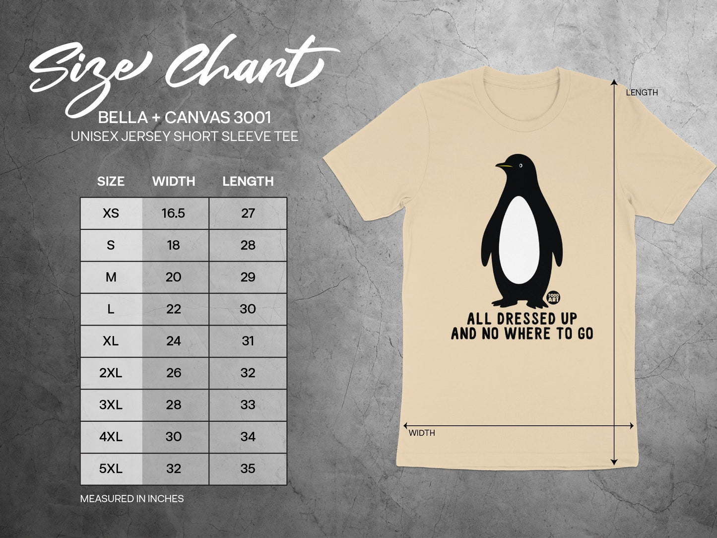 All Dressed Up And No Where To Go Penguin Tee