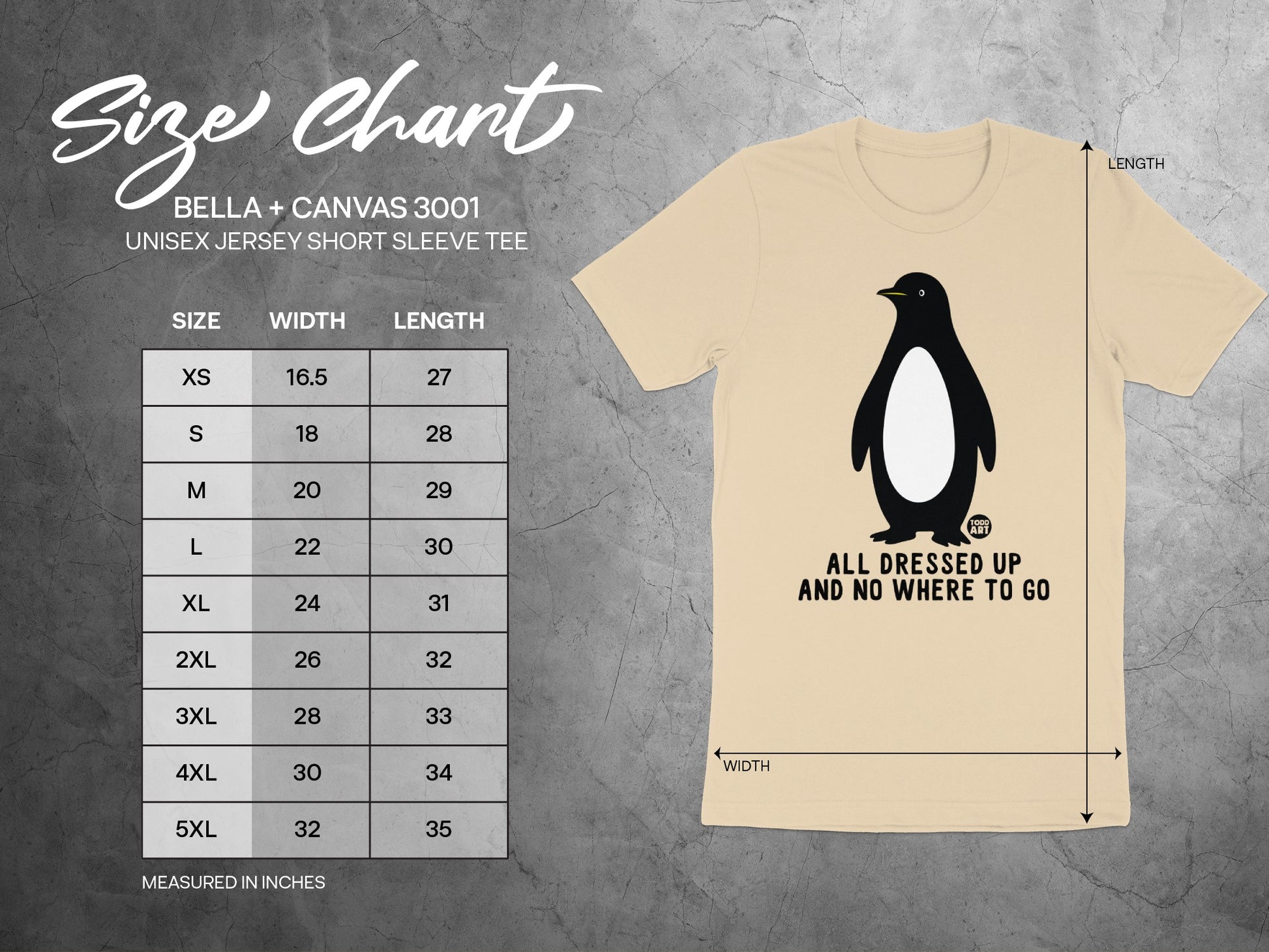 All Dressed Up And No Where To Go Penguin Tee