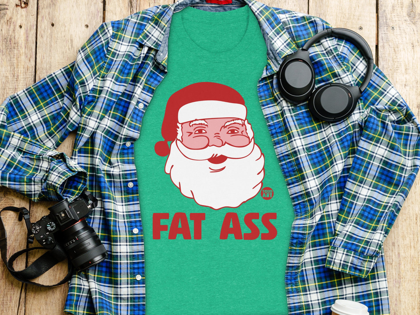 Funny Santa Claus Fat Ass Christmas Shirt product type