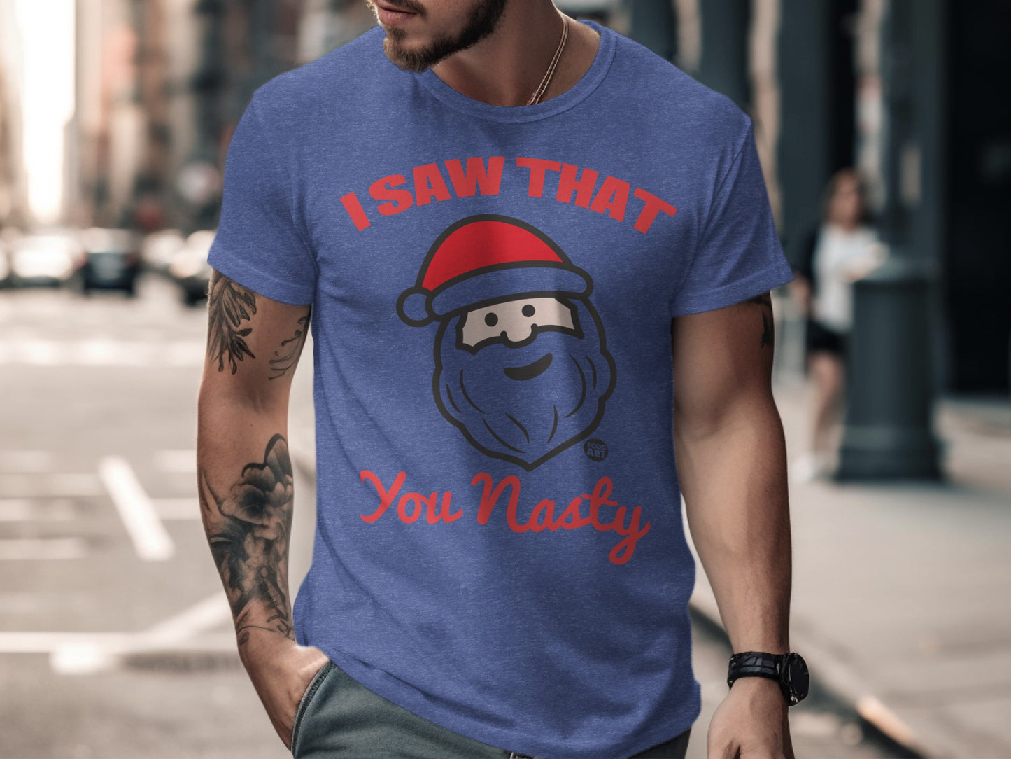 I Saw That You Nasty Santa Graphic Tee product
