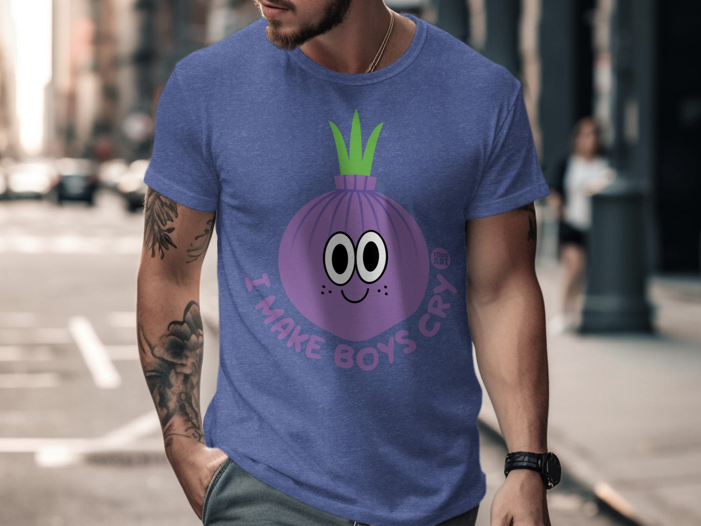Funny Onion I Make Boys Cry Graphic T-Shirt