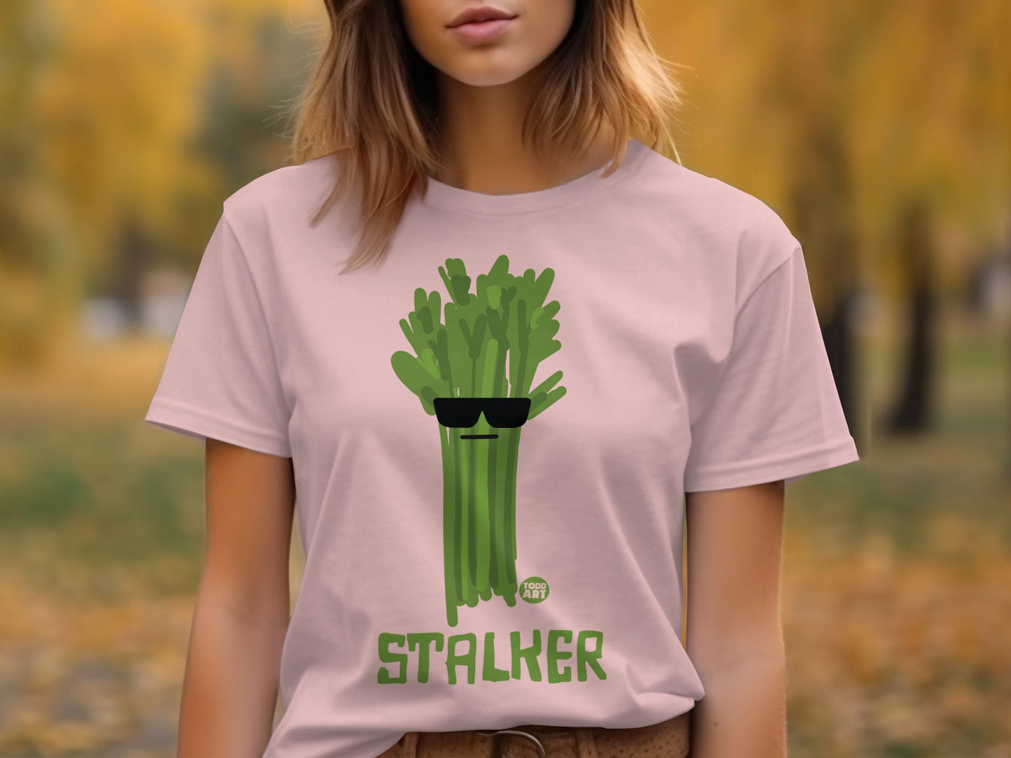 Funny Asparagus Stalker Graphic T-Shirt Design
