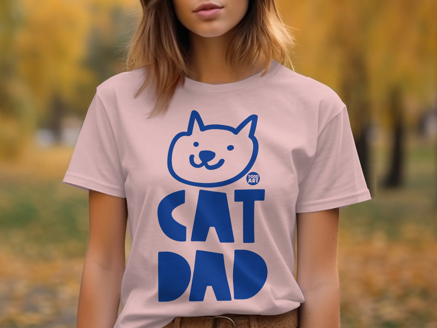 Cat Dad Graphic Tee for Fathers Casual Apparel product type